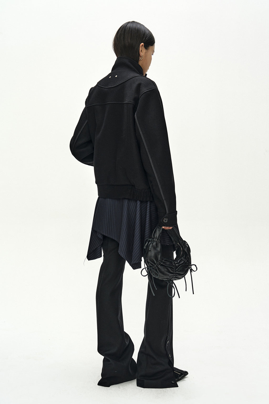 Andersson Bell - Linus Harrington Wool Jacket (black) (Black) product image 10 | TRAB K-Fashion Australia
