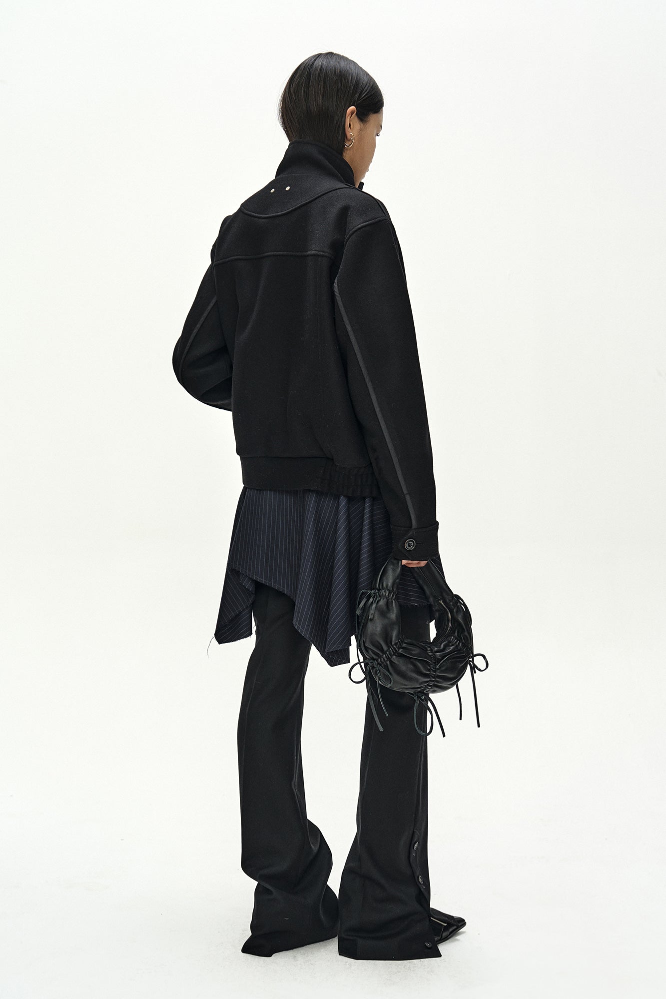 Andersson Bell - Linus Harrington Wool Jacket (black) (Black) product image 10 | TRAB K-Fashion Australia