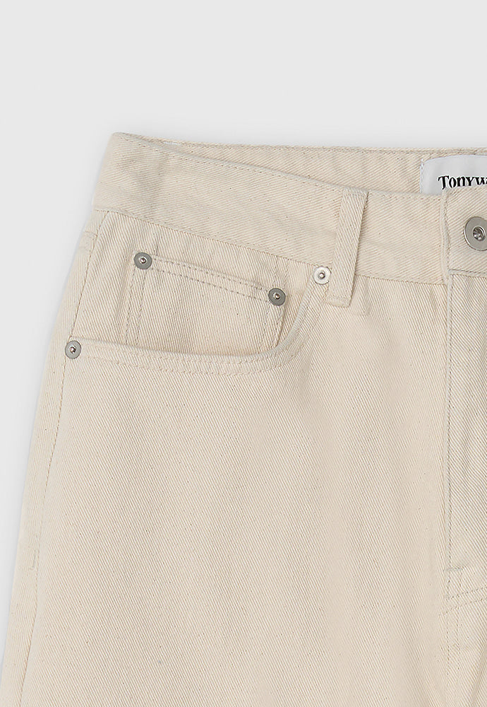 Tonywack - Wide-Leg Denim Jeans (Ecru) product image 11 | TRAB K-Fashion Australia