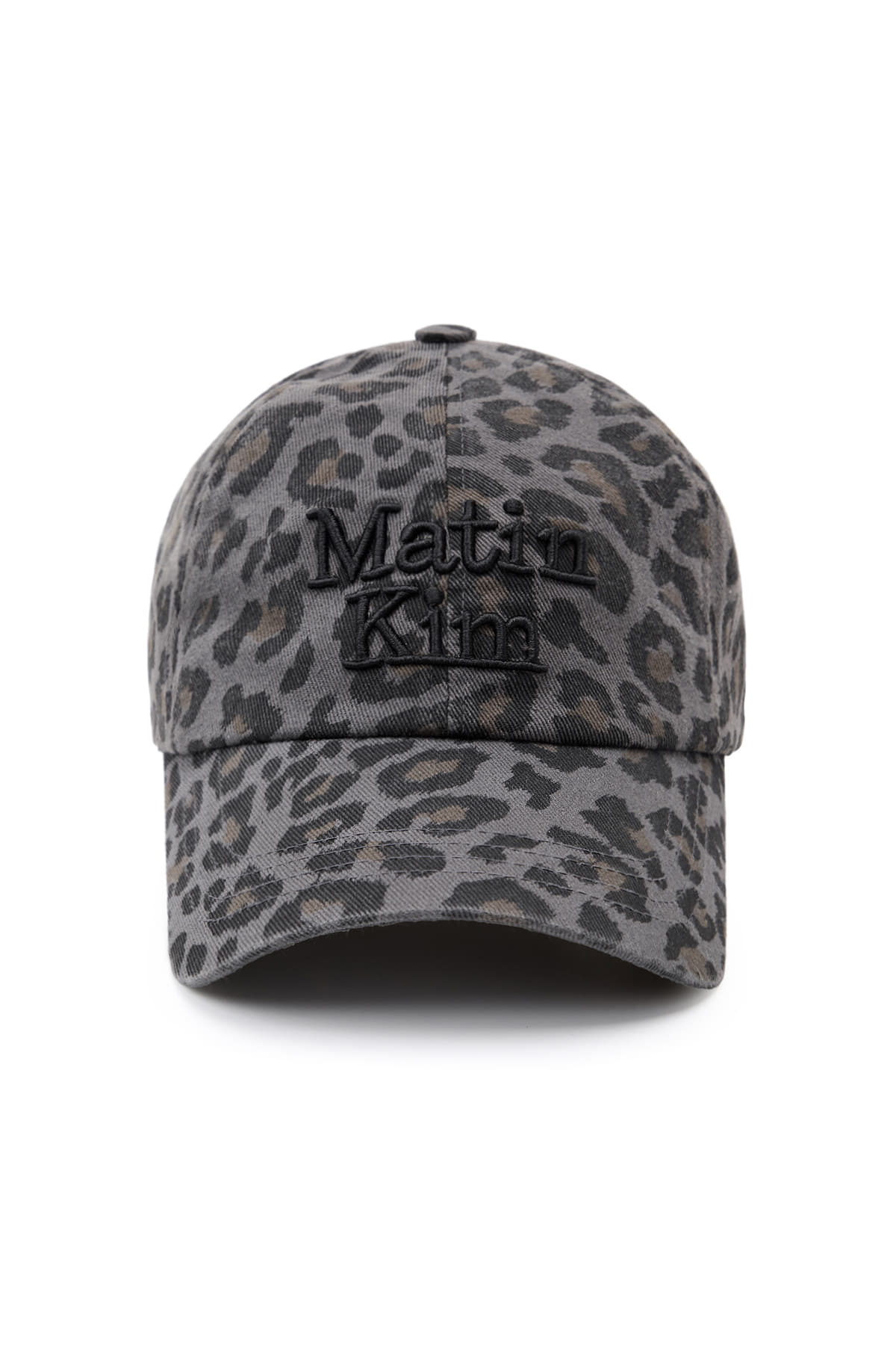Matin Kim - Matin Leopard Volume Logo Ball Cap (Dark Grey) product image 1 | TRAB K-Fashion Australia