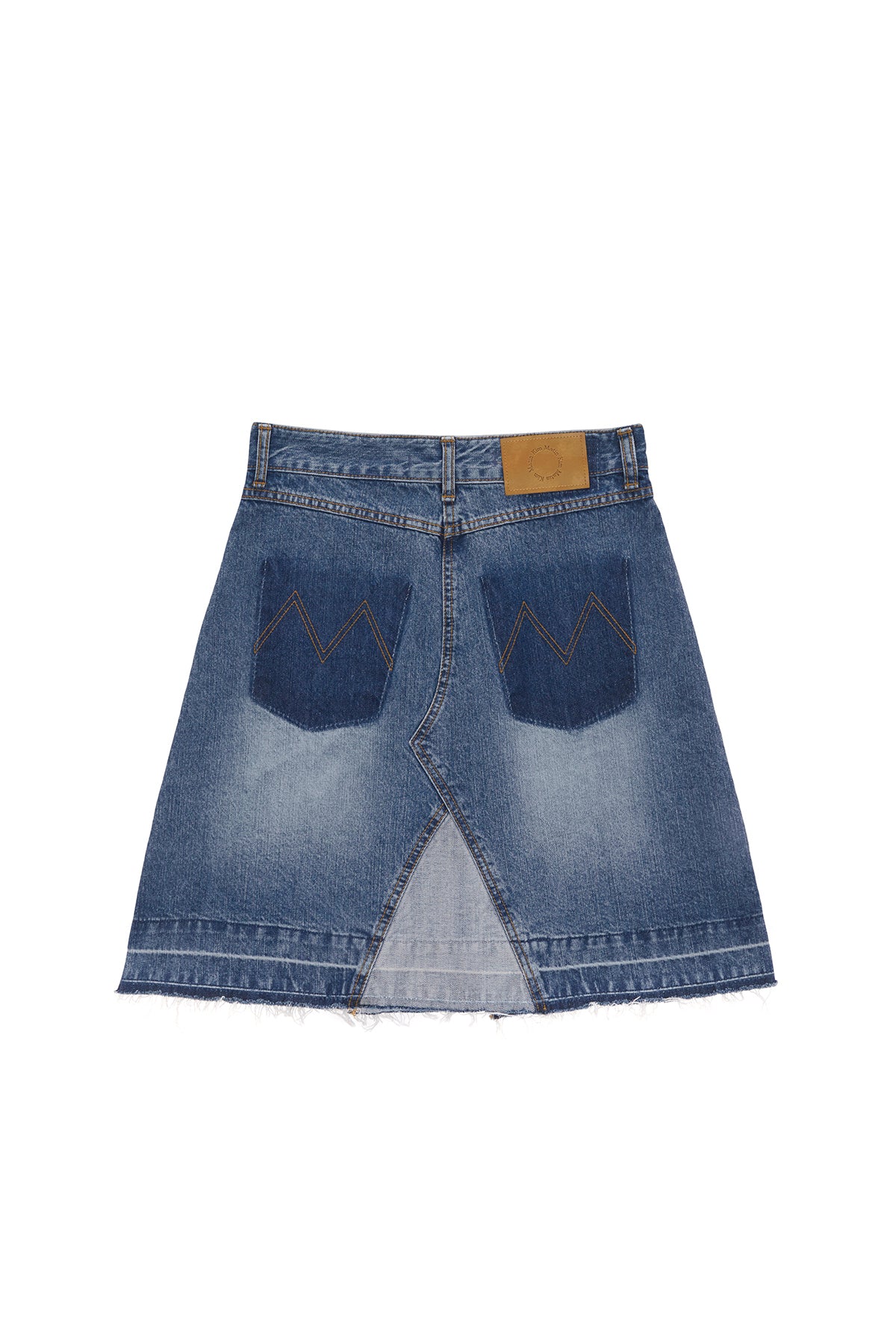 Matin Kim - Pleats Point Denim Midi Skirt (Blue) product image 2 | TRAB K-Fashion Australia