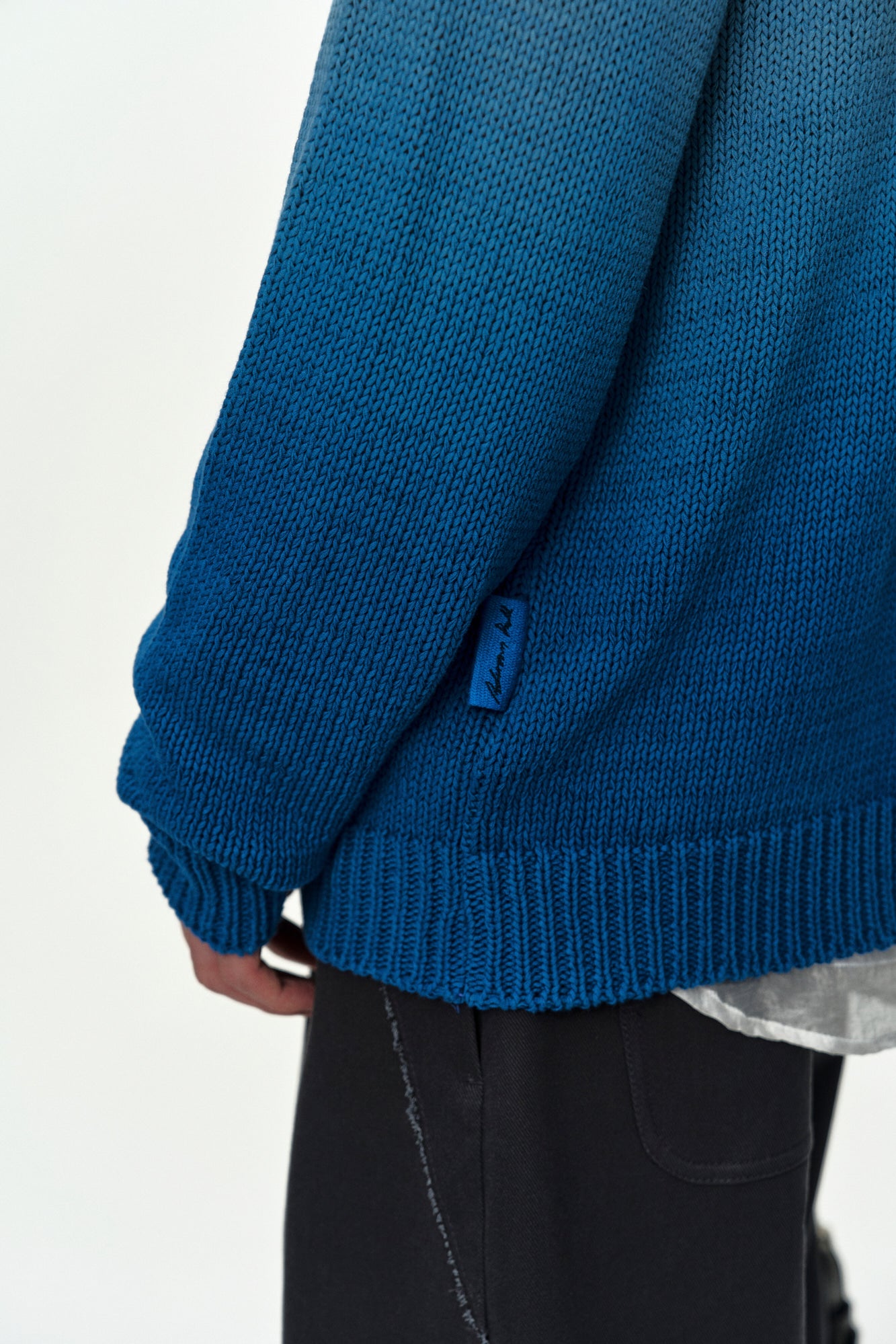Andersson Bell - Gradient Henry-Neck Sweater (Beige/Blue) product image 6 | TRAB K-Fashion Australia