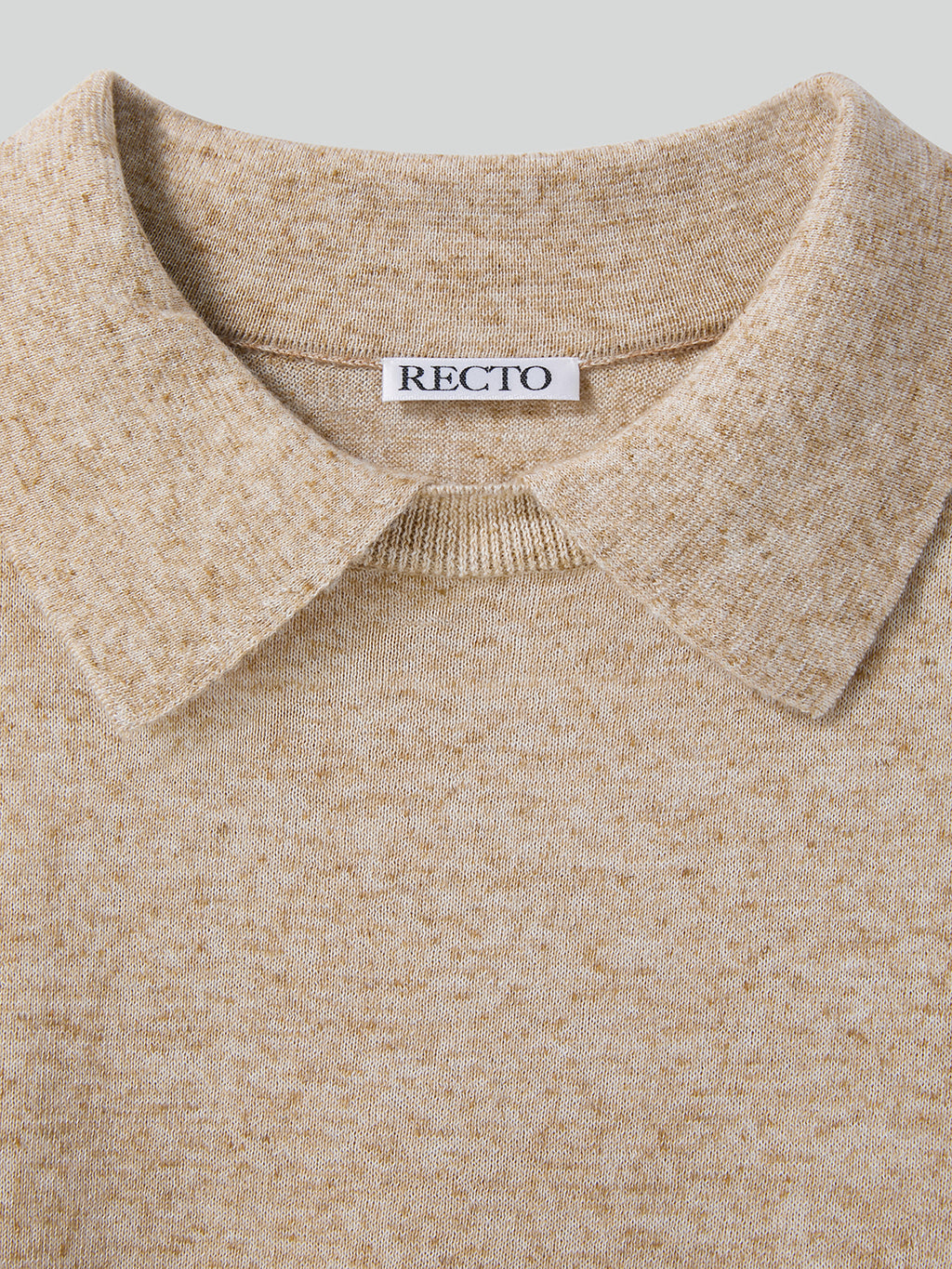Recto - Linen Blend Polo Knit Vest (Oatmeal) product image 7 | TRAB K-Fashion Australia
