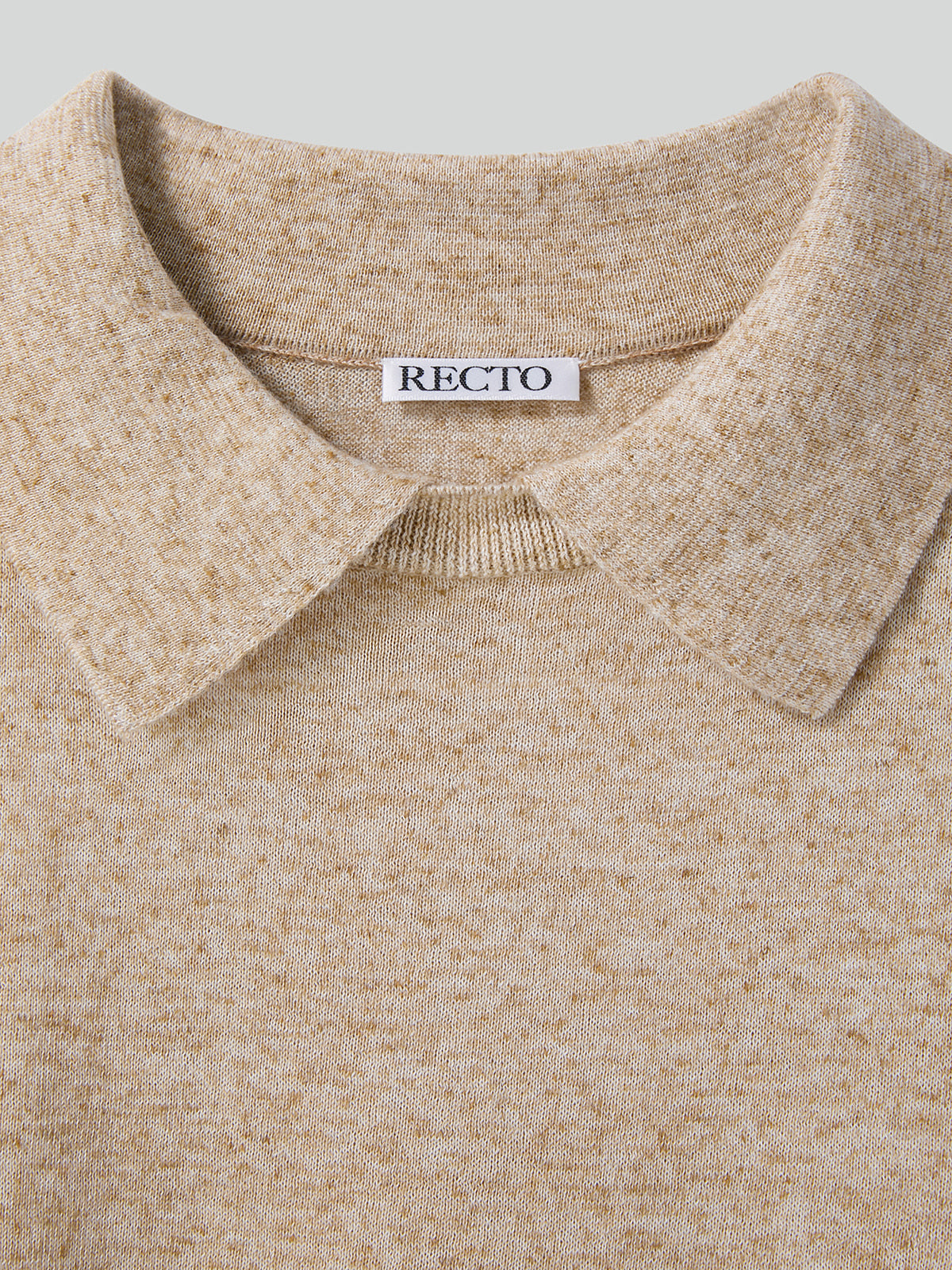 Recto - Linen Blend Polo Knit Vest (Oatmeal) product image 7 | TRAB K-Fashion Australia