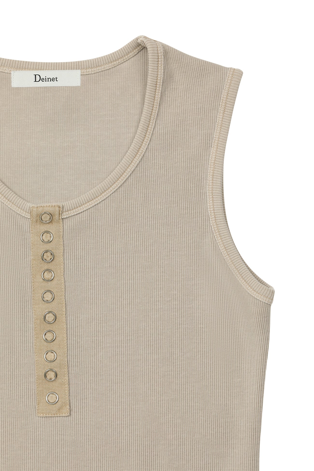 Deinet - Ring Point Pigment Sleeveless (Oatmeal) product image 4 | TRAB K-Fashion Australia