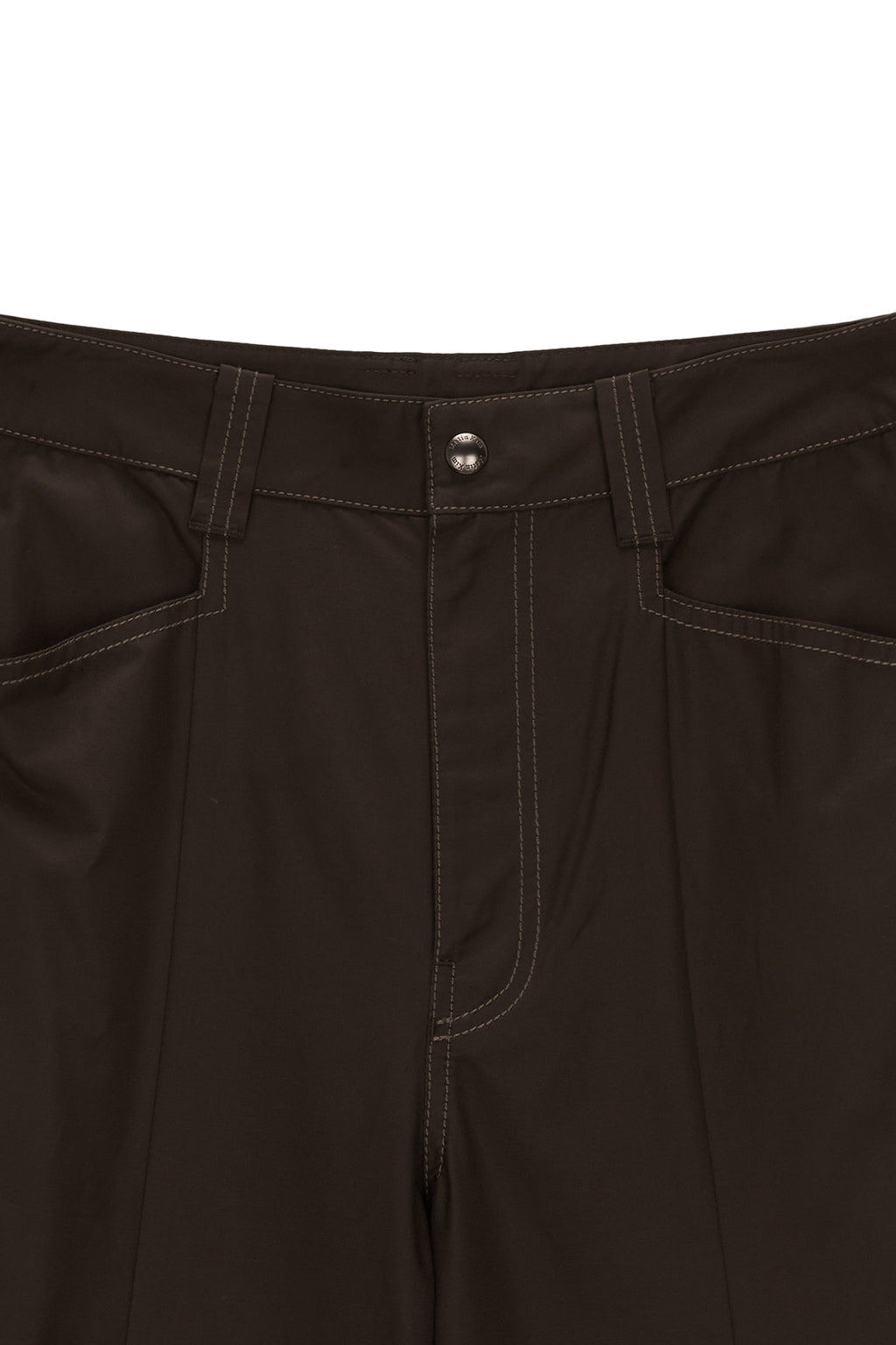 Matin Kim - Knee Point Tuck Wide Pants (Brown) product image 3 | TRAB K-Fashion Australia