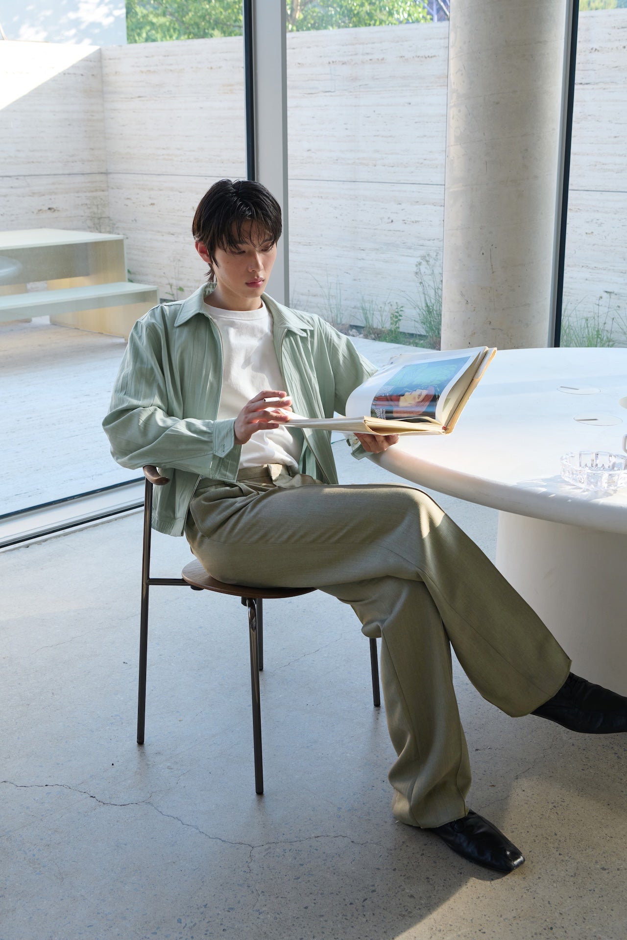 STU - Pleats Swing Jacket (Light Blue) product image 12 | TRAB K-Fashion Australia
