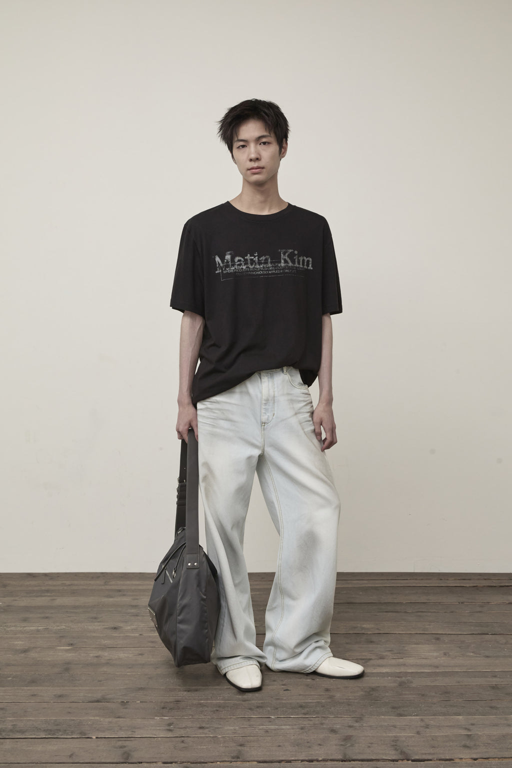 Matin Kim - Stamp Logo Graphic Oversize Top (Black) product image 8 | TRAB K-Fashion Australia