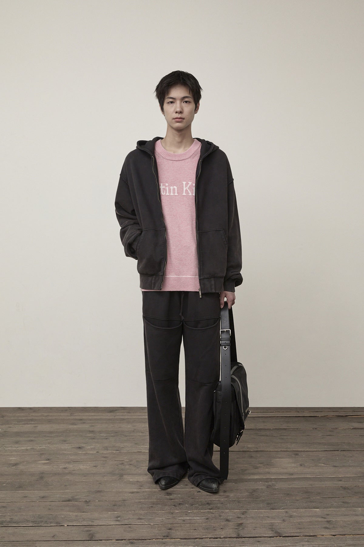 Matin Kim - Cut Out Washed Sweatpants (Charcoal) product image 8 | TRAB K-Fashion Australia