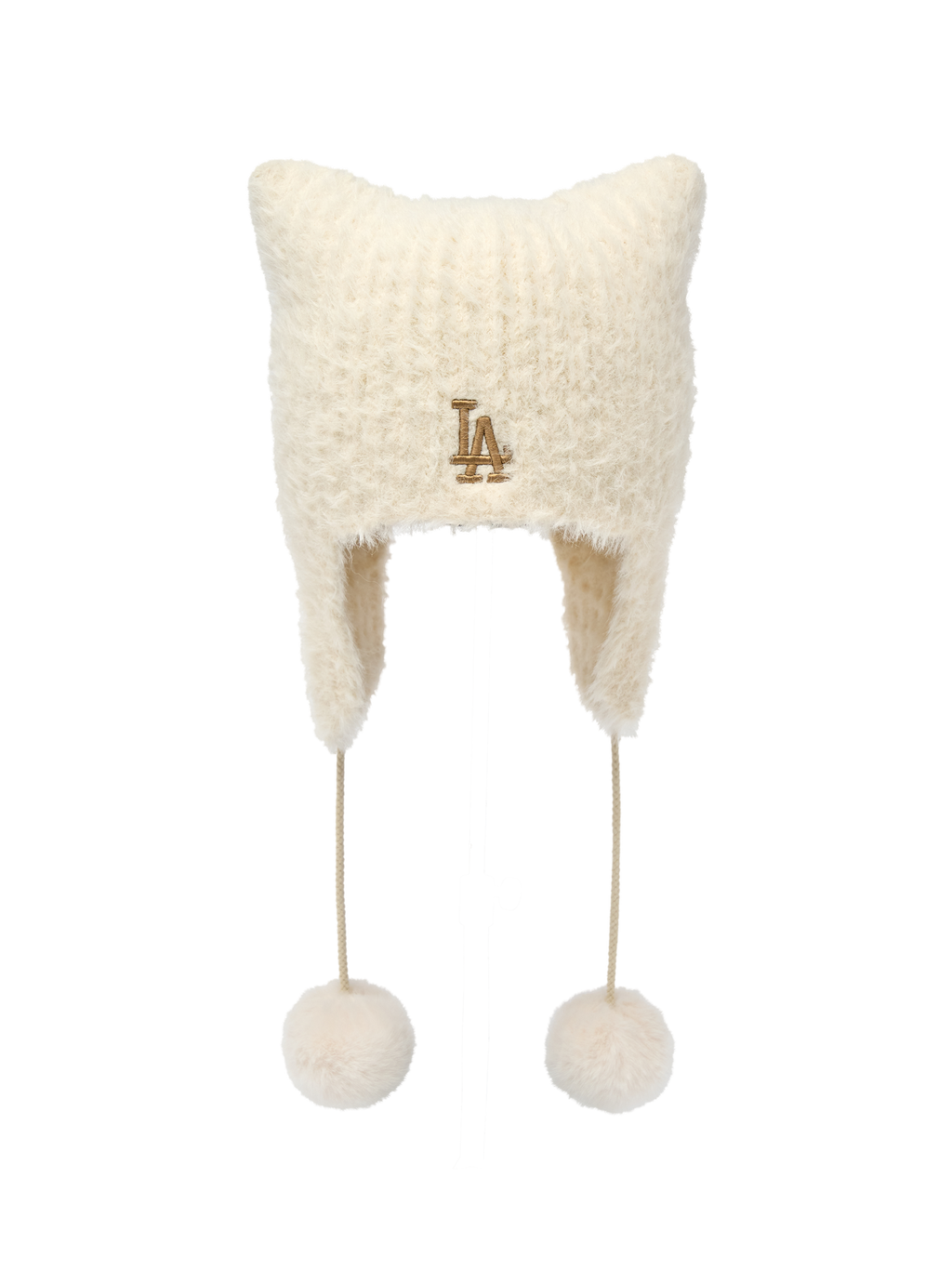 MLB Korea - MLB Fur Meow Earflap Beanie LA Dodgers (Cream) product image 1 | TRAB K-Fashion Australia