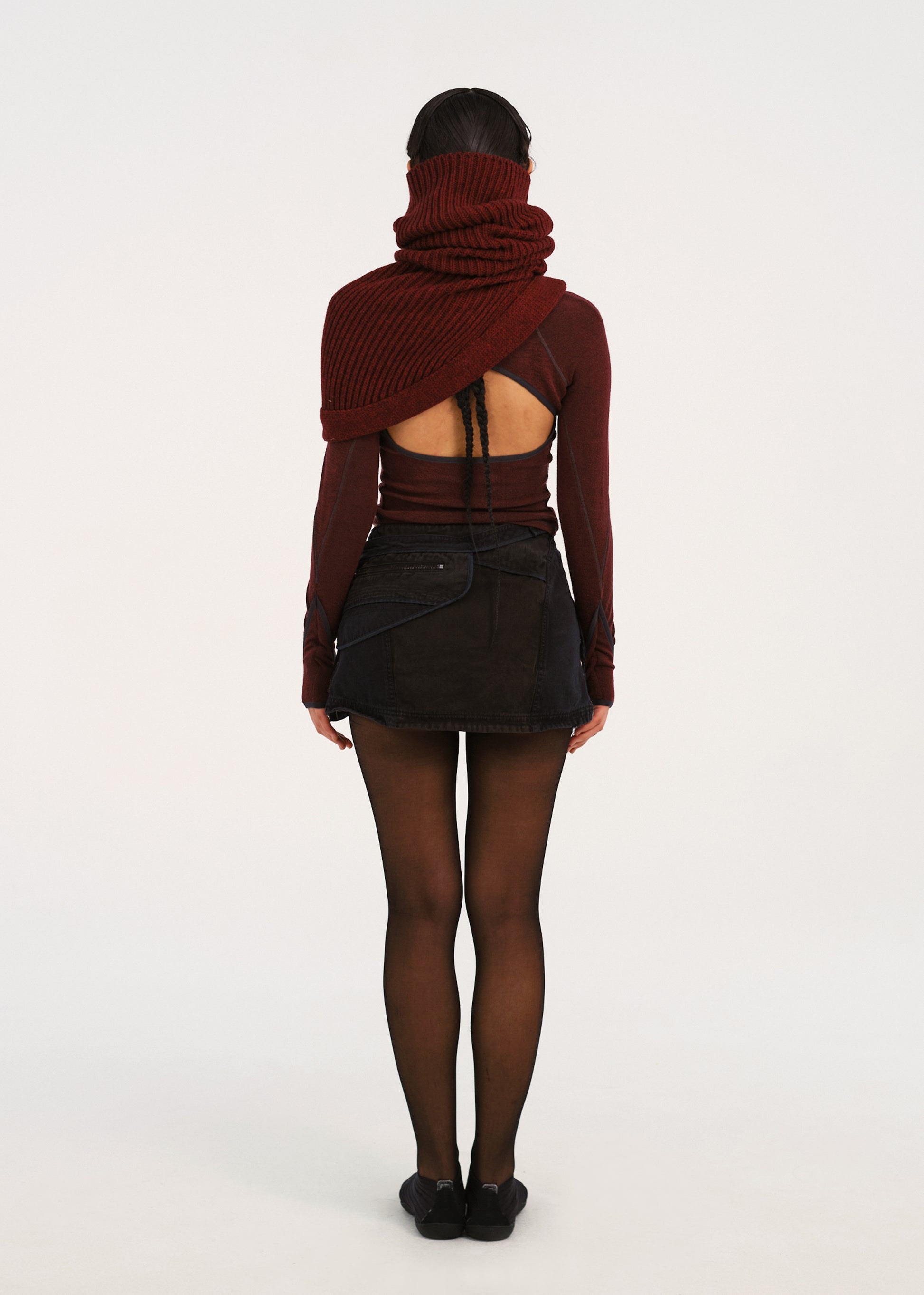Hyein Seo - Wool Snood (Burgundy) product image 4 | TRAB K-Fashion Australia