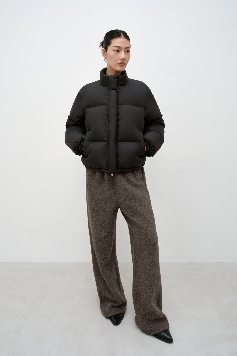 Insilence - Alpaca Wool Jersey Pants (Brown) product image 5 | TRAB K-Fashion Australia