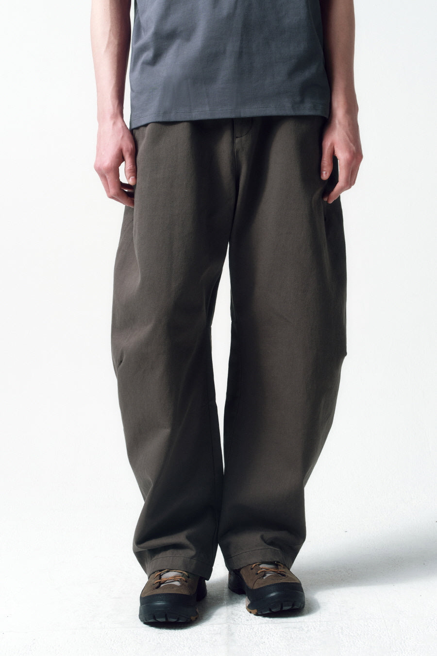 Insilence - Incision Curved Pants (Taupe Brown) product image 5 | TRAB K-Fashion Australia