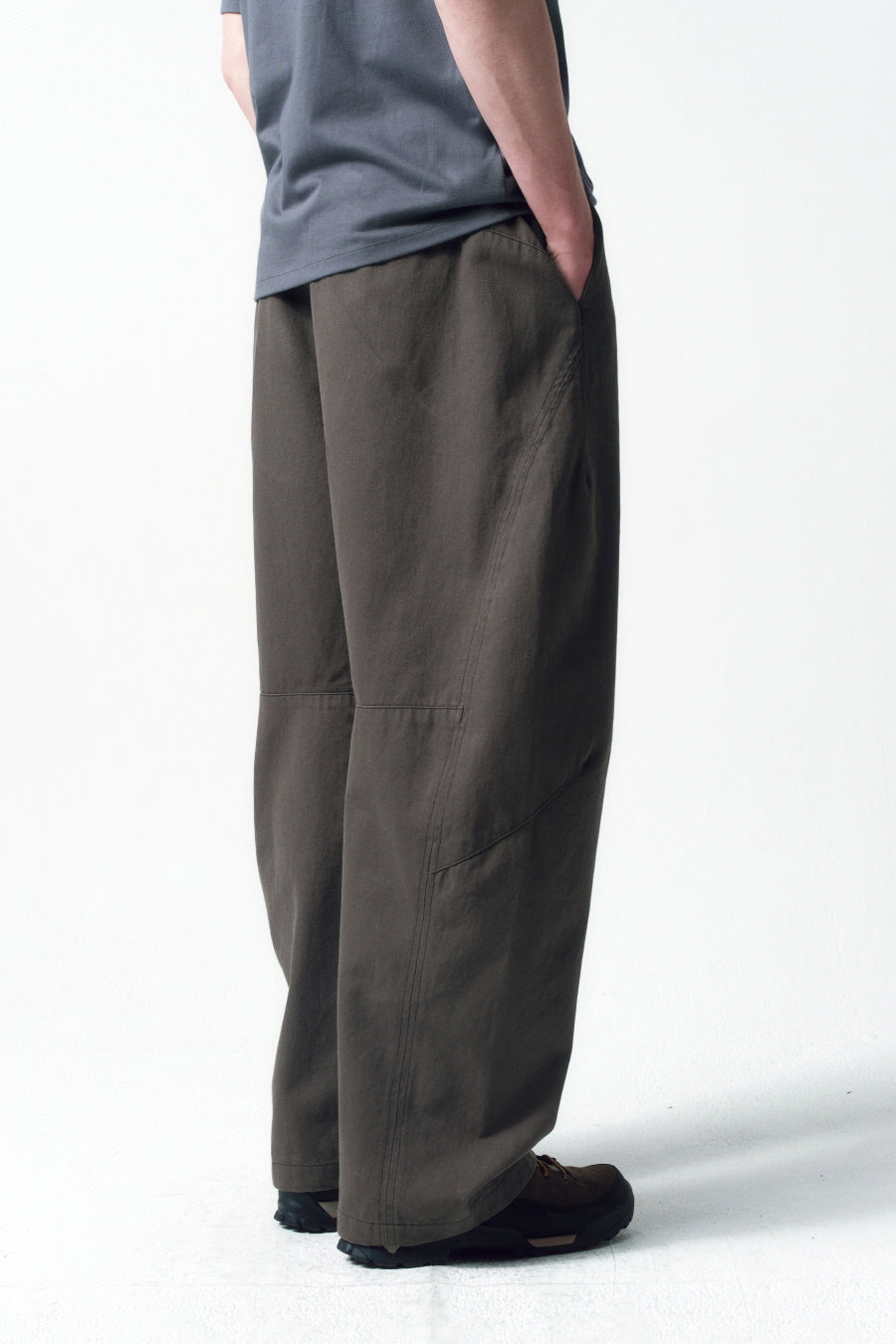 Insilence - Incision Curved Pants (Taupe Brown) product image 8 | TRAB K-Fashion Australia