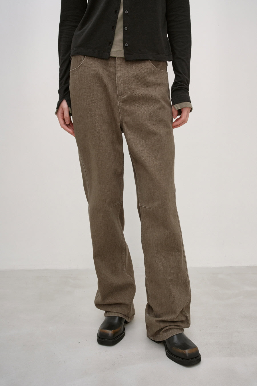 Insilence - Curved Cation Denim (Khaki) product image 4 | TRAB K-Fashion Australia