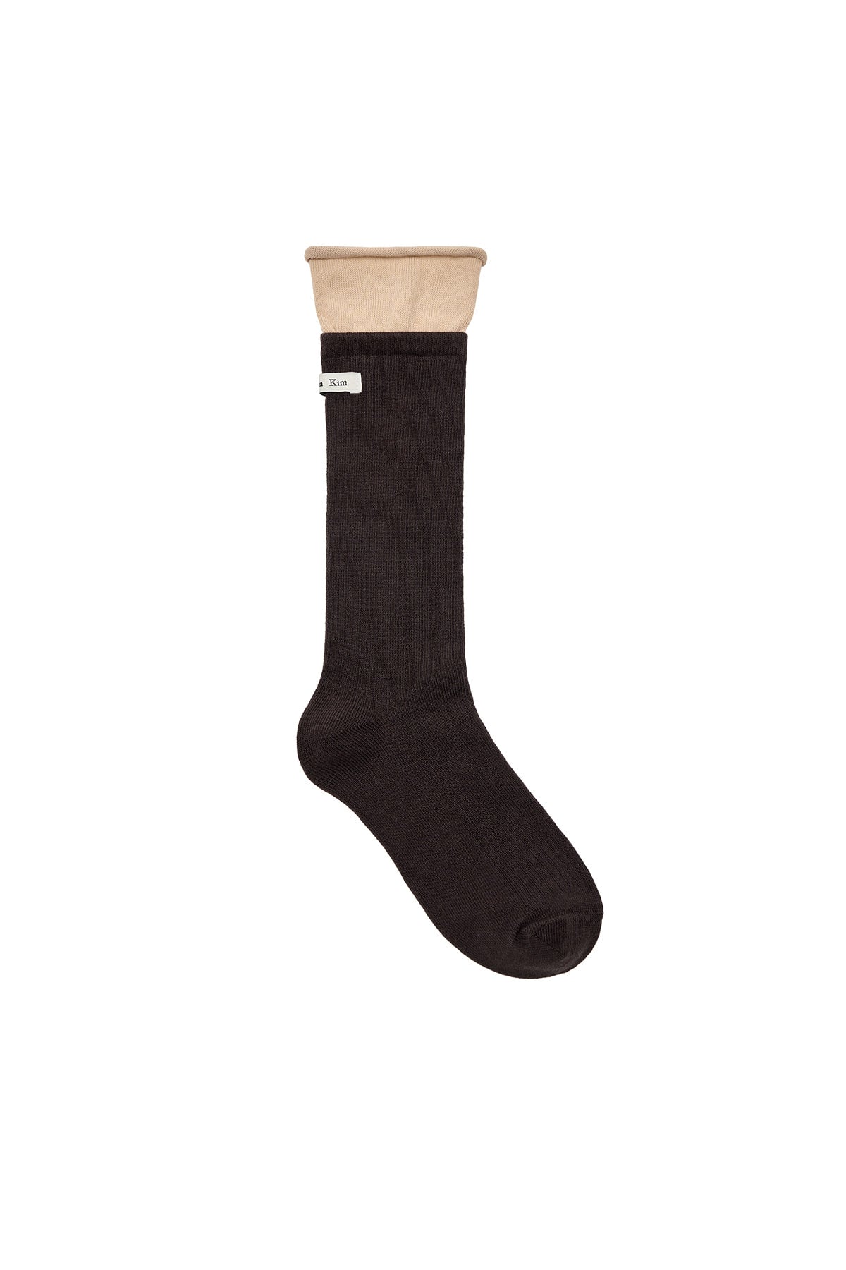 Matin Kim - Two Tone Layered Socks (Brown) product image 1 | TRAB K-Fashion Australia