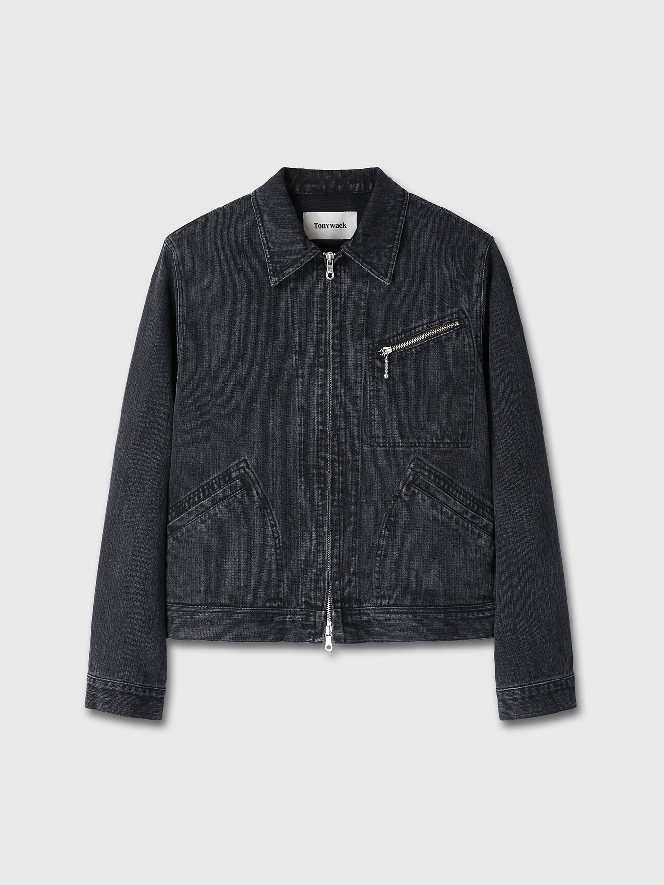 Tonywack - Cord Twill Denim Zipprerd Jacket (Faded Black) product image 9 | TRAB K-Fashion Australia