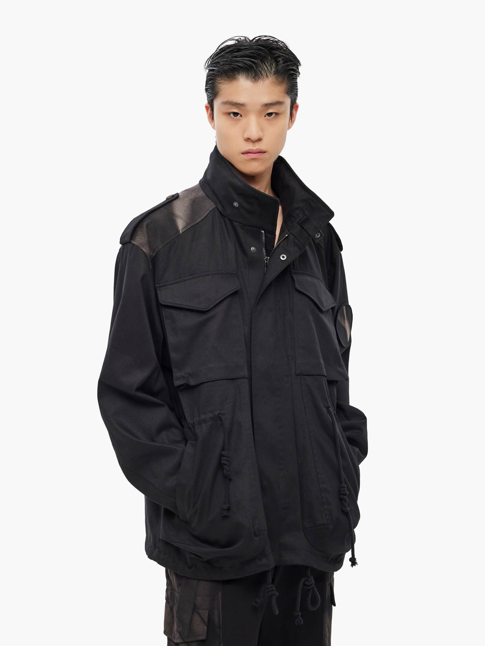 Jiyong Kim - Sun-Bleached Field Jacket (Black) product image 2 | TRAB K-Fashion Australia