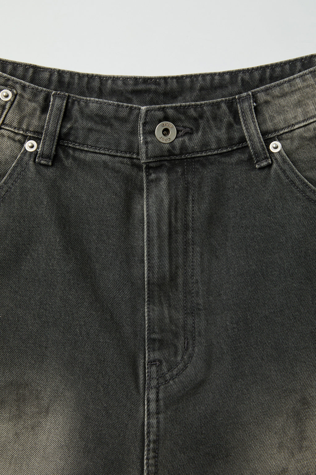Coor - Painted Washed Bermuda Jeans (Washed Charcoal) product image 5 | TRAB K-Fashion Australia