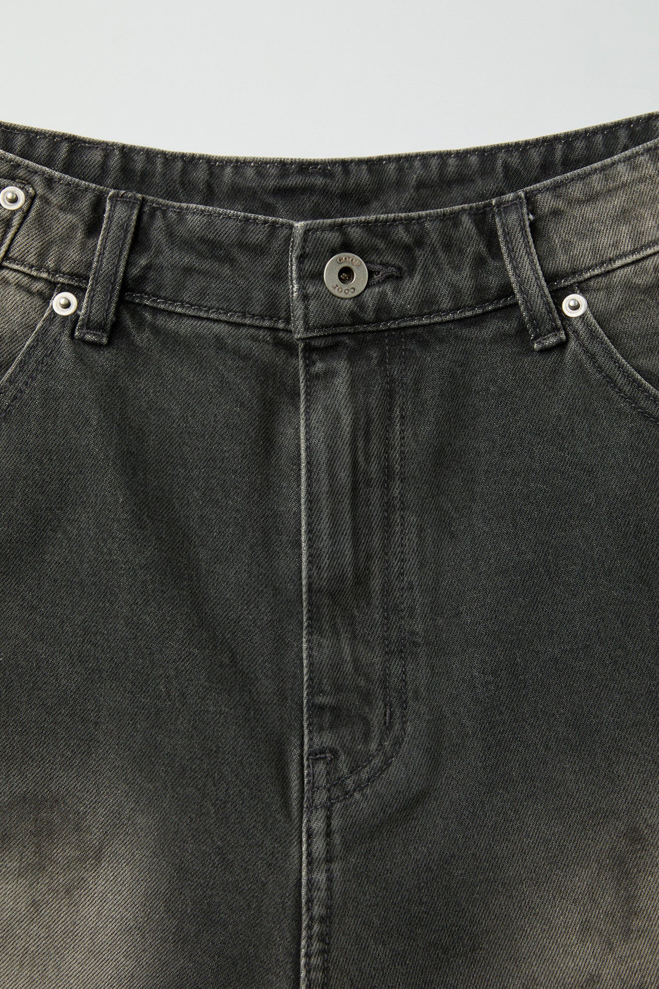 Coor - Painted Washed Bermuda Jeans (Washed Charcoal) product image 5 | TRAB K-Fashion Australia