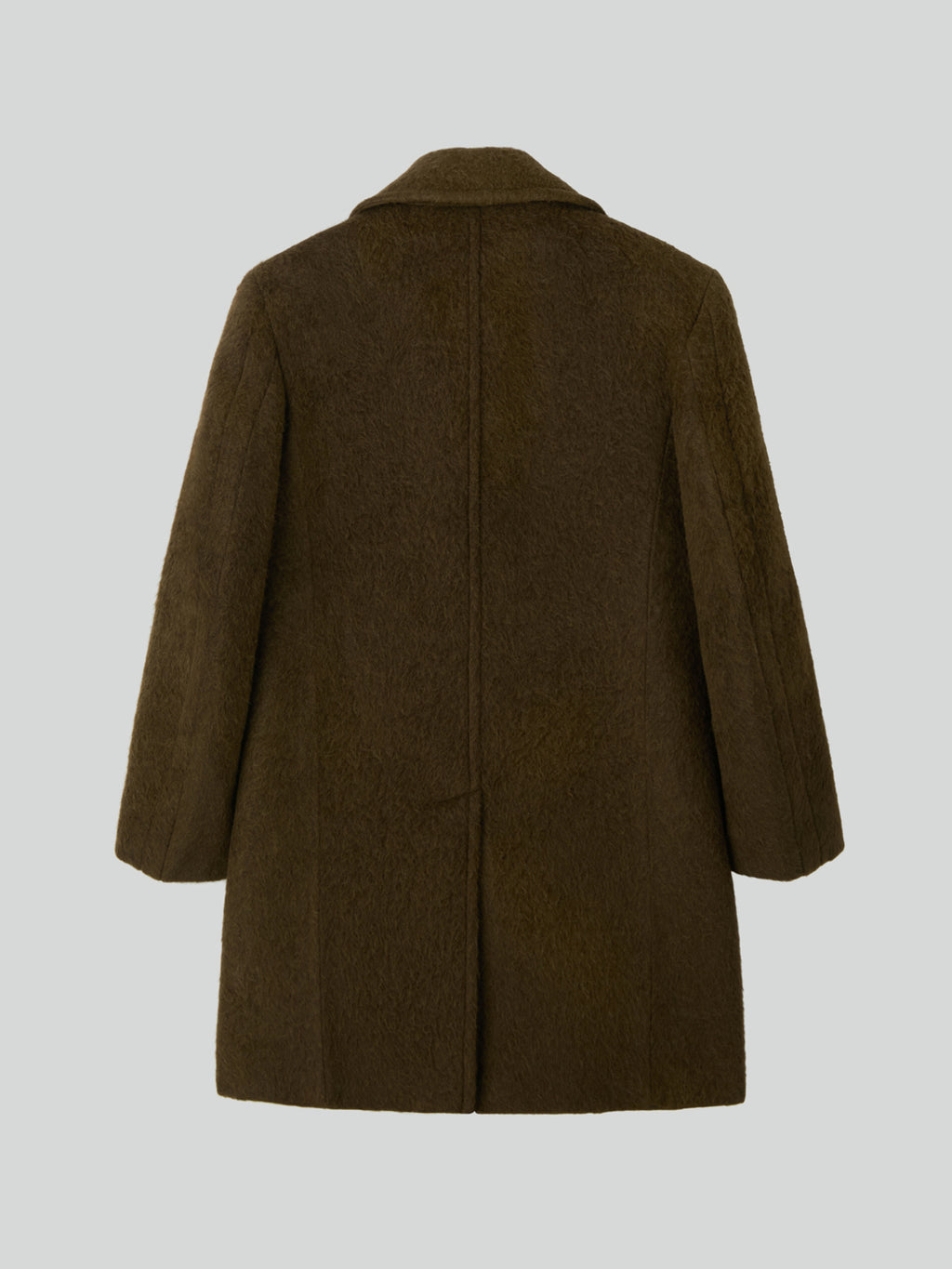 Recto - Lama Wool Vintage Pea Coat (Khaki Brown) product image 8 | TRAB K-Fashion Australia