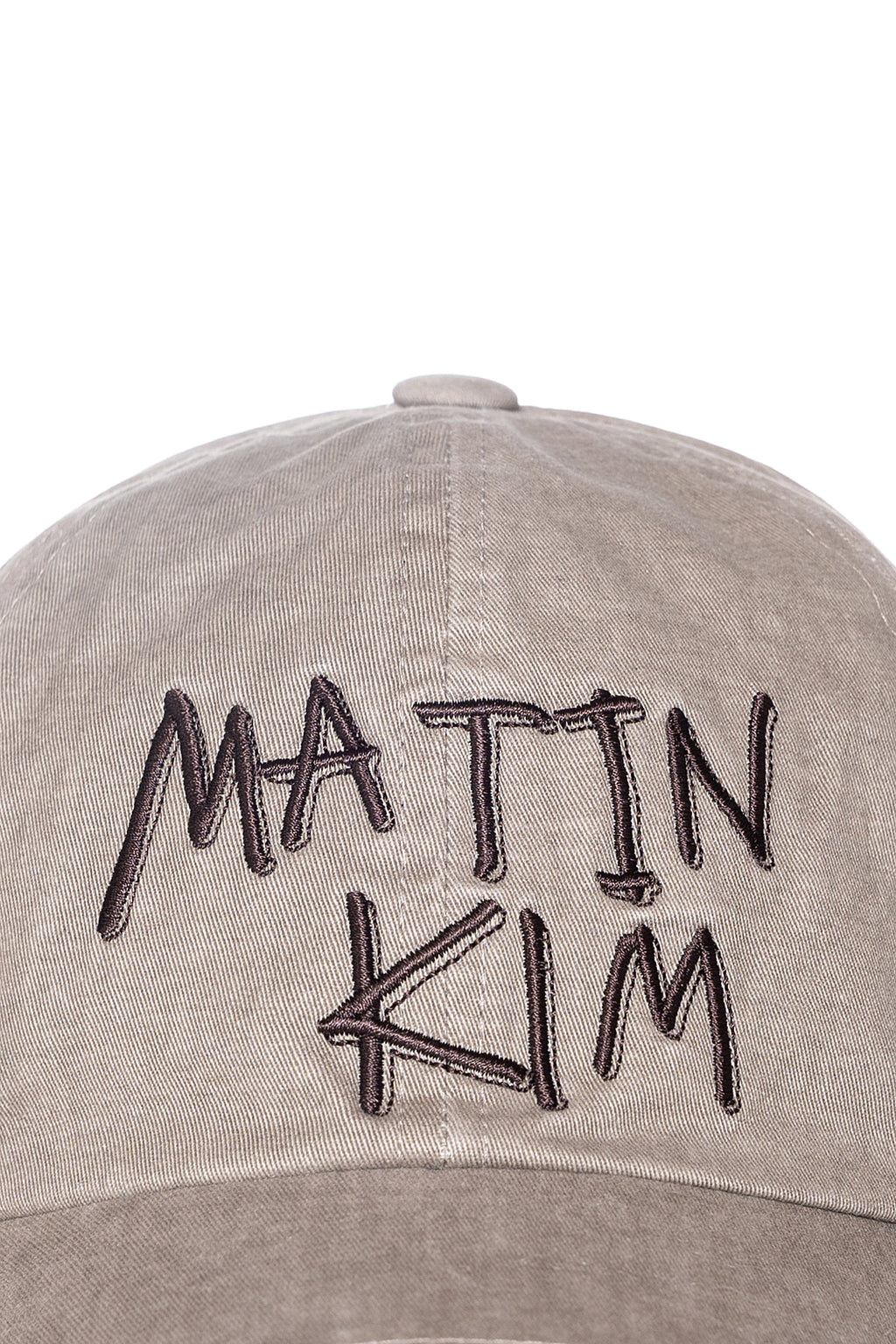 Matin Kim - Vintage Washed Graffiti Ball Cap (Khaki Brown) product image 4 | TRAB K-Fashion Australia