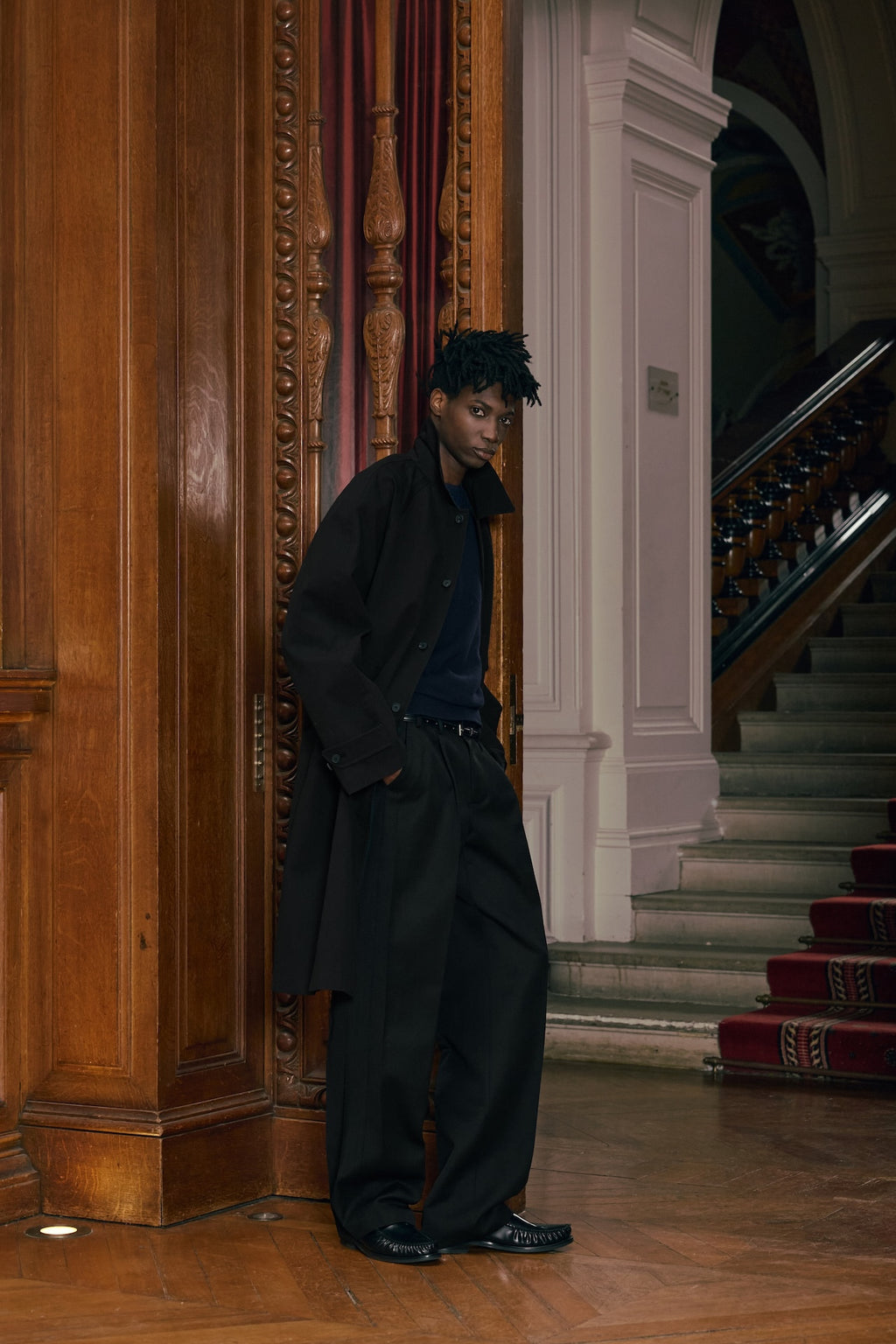 STU - Raglan Mac Coat (Black) product image 8 | TRAB K-Fashion Australia