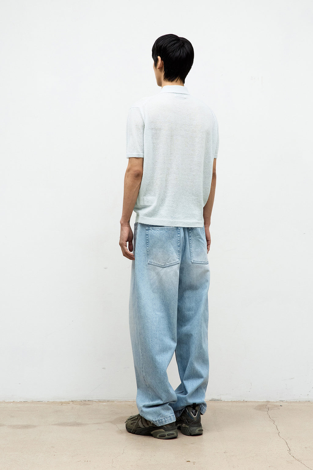 Coor - Haily Alpaca Blend Polo Knit (Light Blue) product image 4 | TRAB K-Fashion Australia