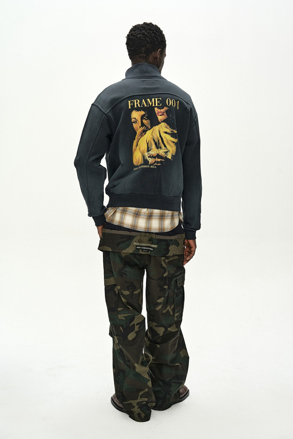 Andersson Bell - Frame 001 High-Neck Zip Up (charcoal) (Charcoal) product image 1 | TRAB K-Fashion Australia