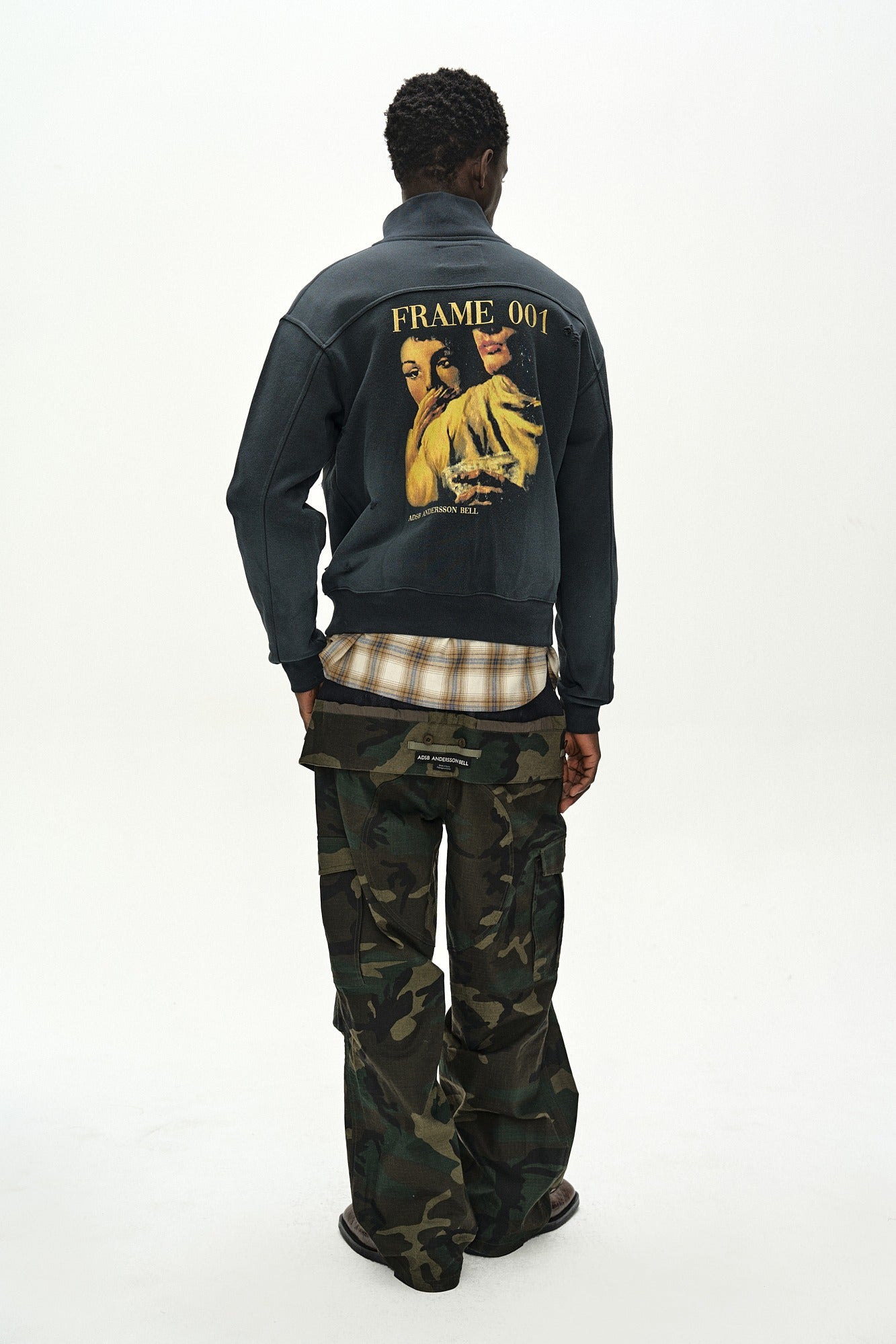 Andersson Bell - Frame 001 High-Neck Zip Up (charcoal) (Charcoal) product image 1 | TRAB K-Fashion Australia