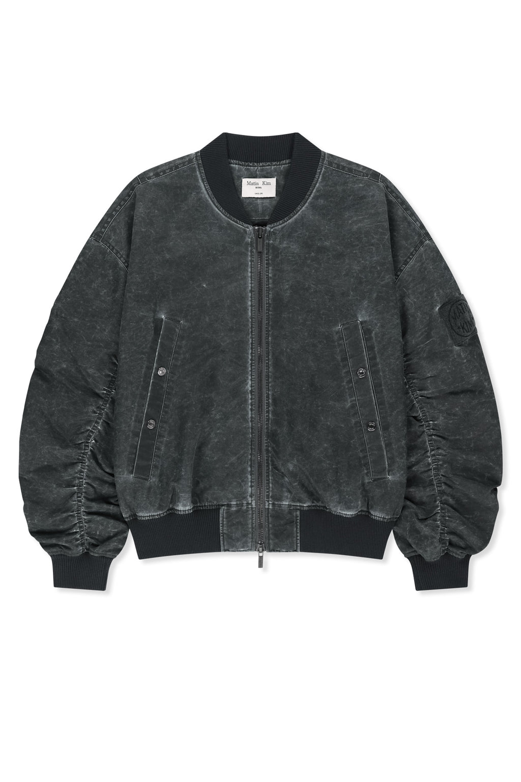 Matin Kim - Pigment Coated Back Logo Jumper (Charcoal) product image 2 | TRAB K-Fashion Australia