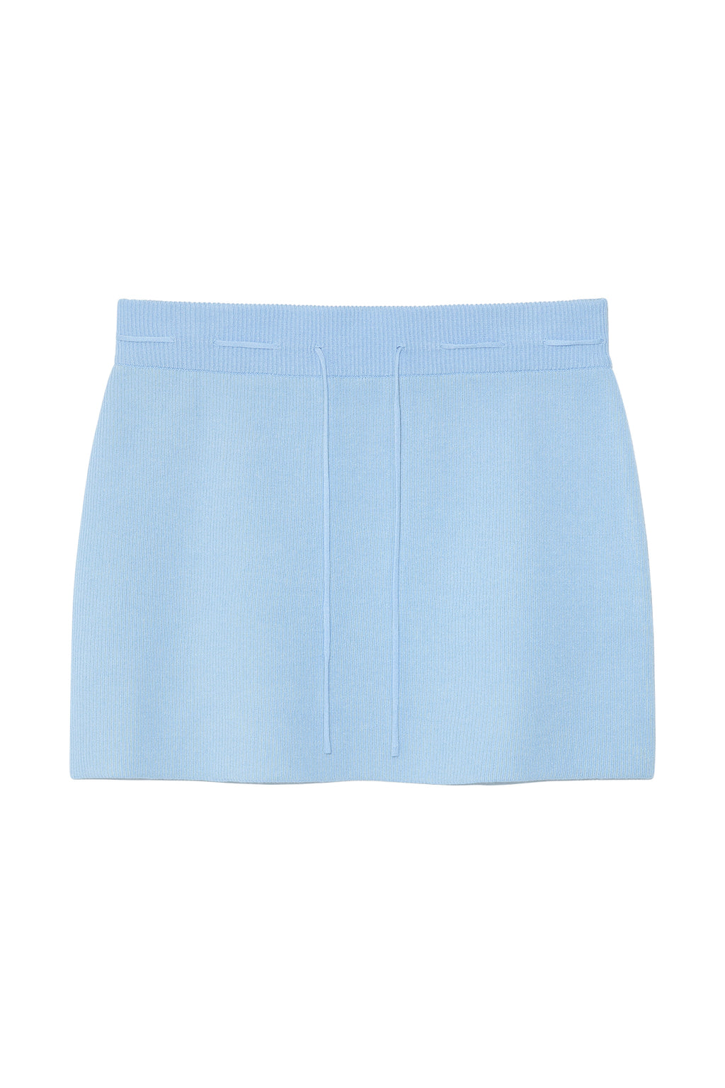 Matin Kim - Two Tone Banding Knit Mini Skirt (Blue) product image 1 | TRAB K-Fashion Australia