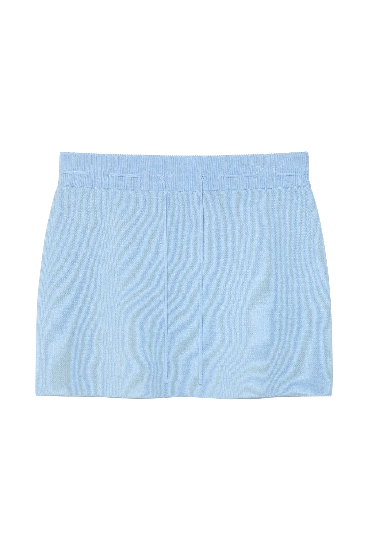 Matin Kim - Two Tone Banding Knit Mini Skirt (Blue) product image 1 | TRAB K-Fashion Australia