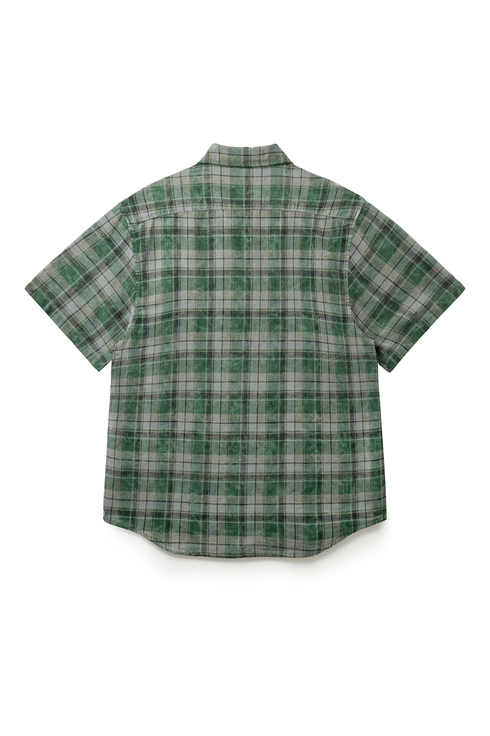 Hatchingroom - Arrow Shirt Over Dyed Bleached Check (Green) product image 2 | TRAB K-Fashion Australia