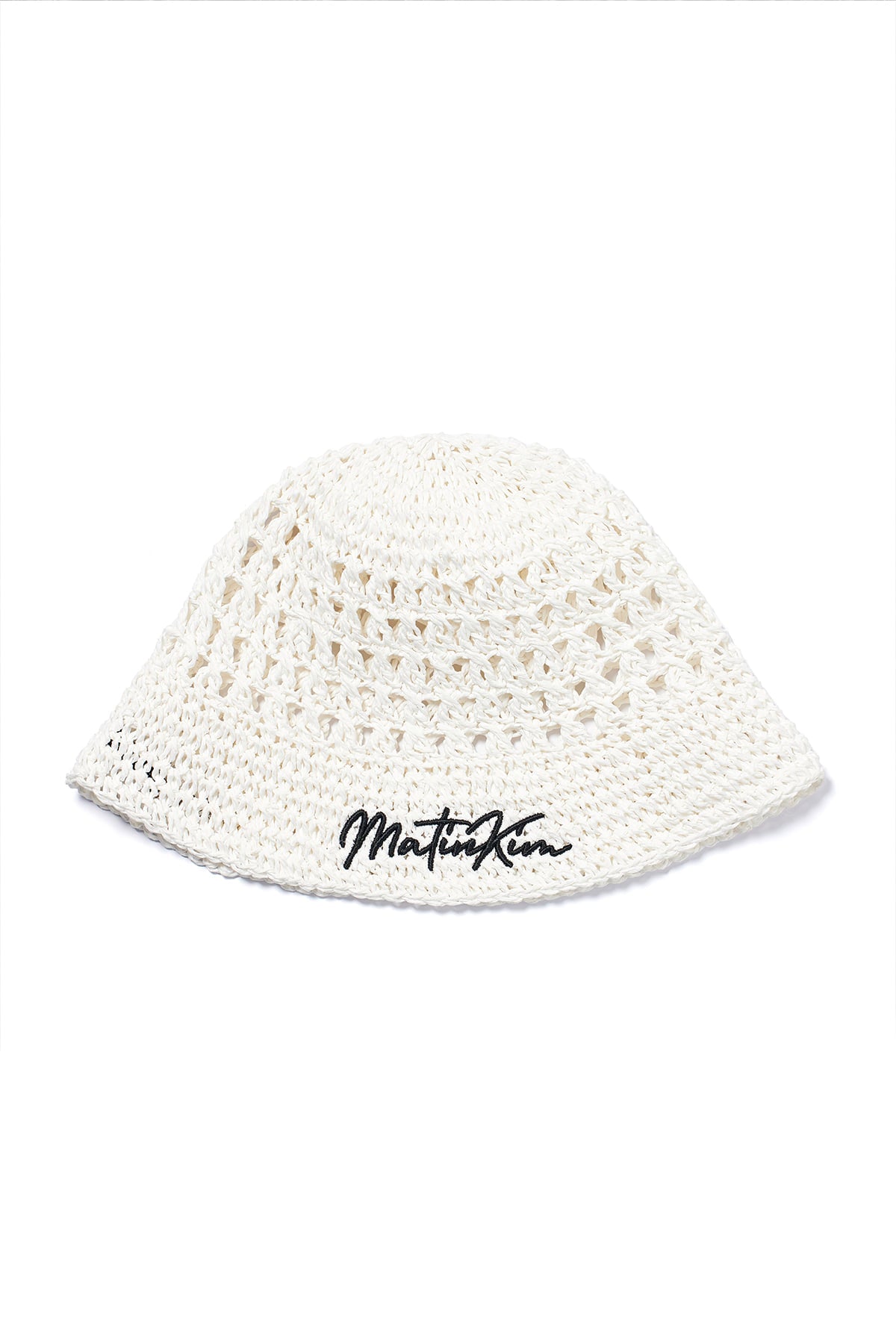 Matin Kim - Matin Paper Knit Bucket Hat (White) product image 1 | TRAB K-Fashion Australia