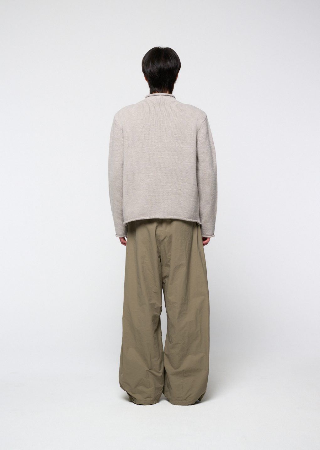 Amomento - Drawstring wide fatigue pants (Khaki) product image 4 | TRAB K-Fashion Australia