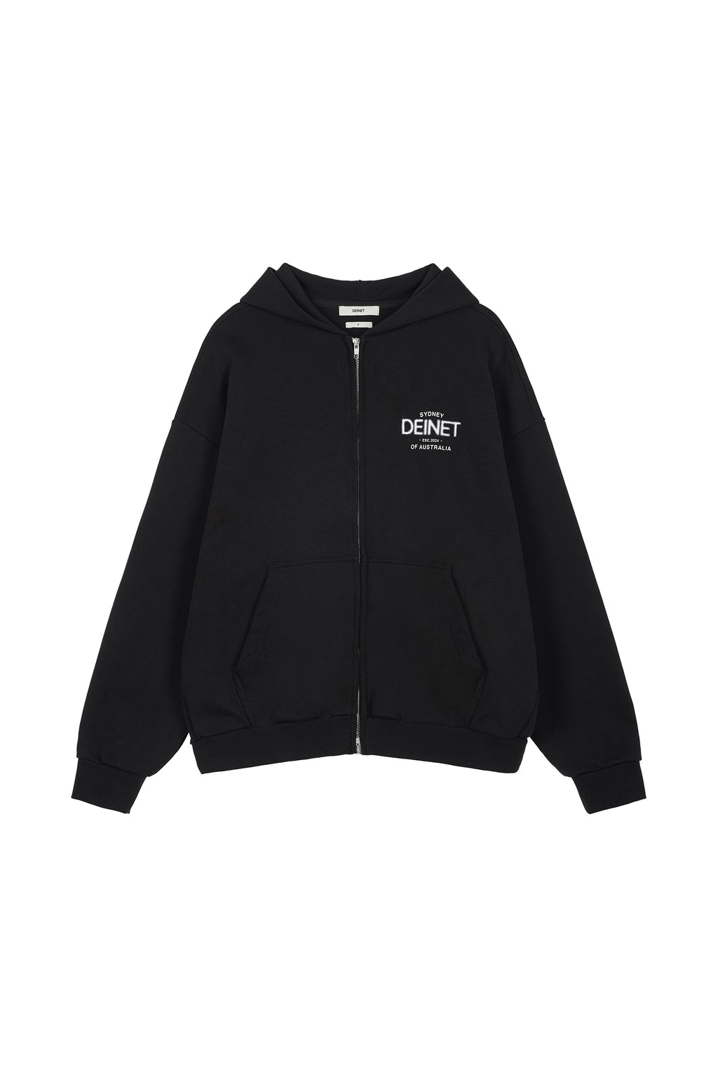 Deinet - Lost In Sydney Zip-Up Hoodie (Black) product image 1 | TRAB K-Fashion Australia