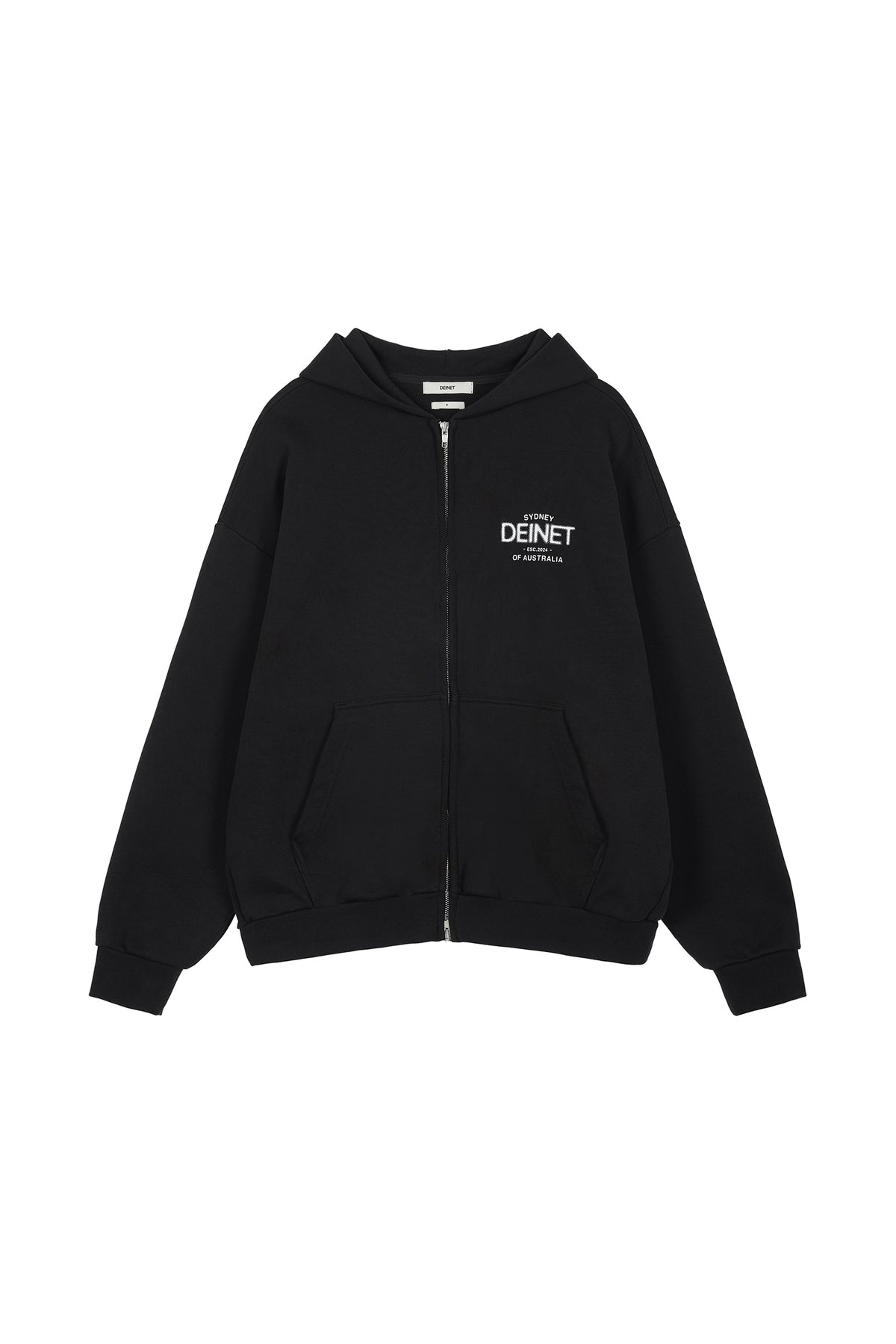 Deinet - Lost In Sydney Zip-Up Hoodie (Black) product image 1 | TRAB K-Fashion Australia