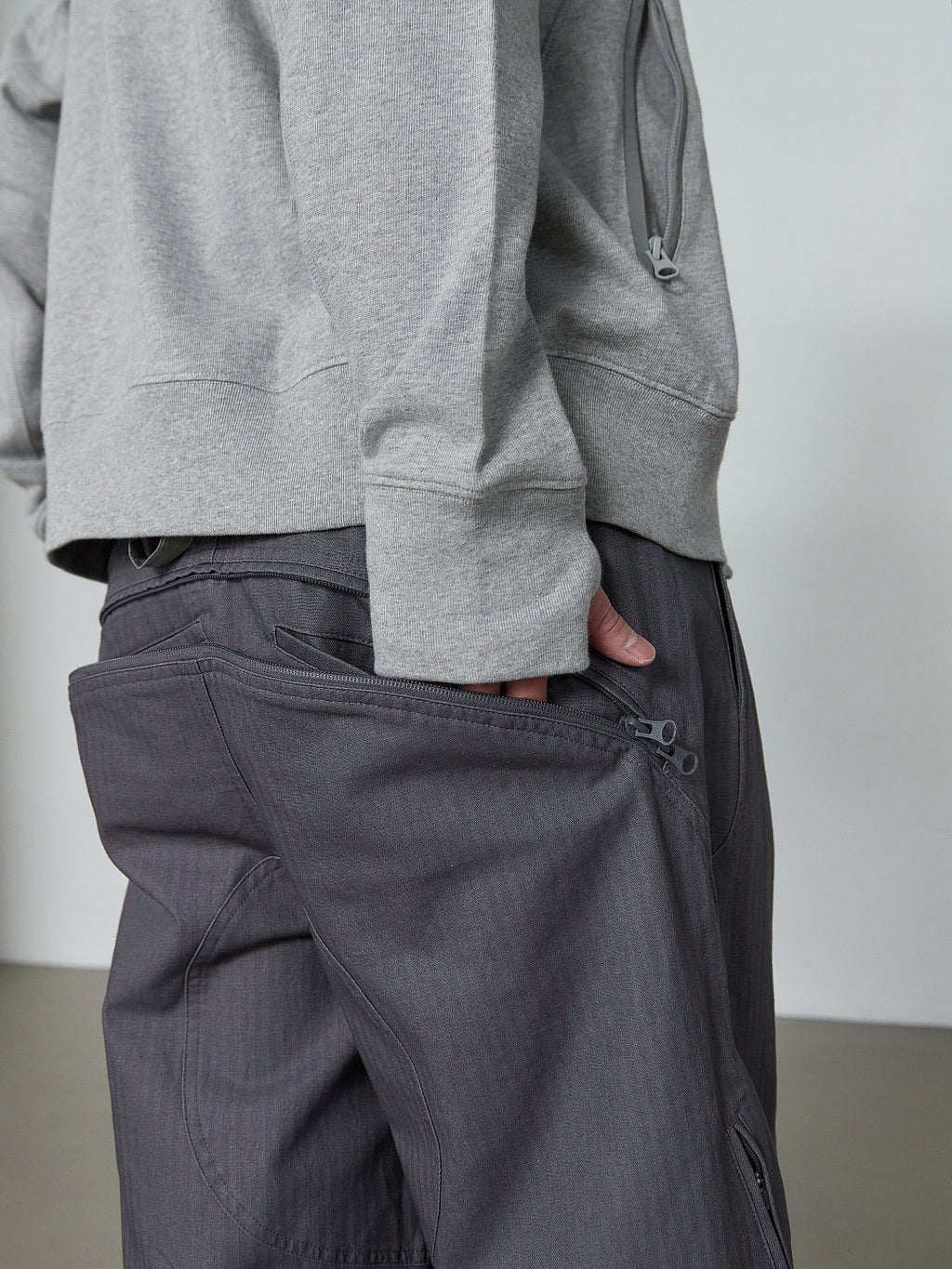 San San Gear - Back Pocket Pants (Blue Charcoal) product image 4 | TRAB K-Fashion Australia