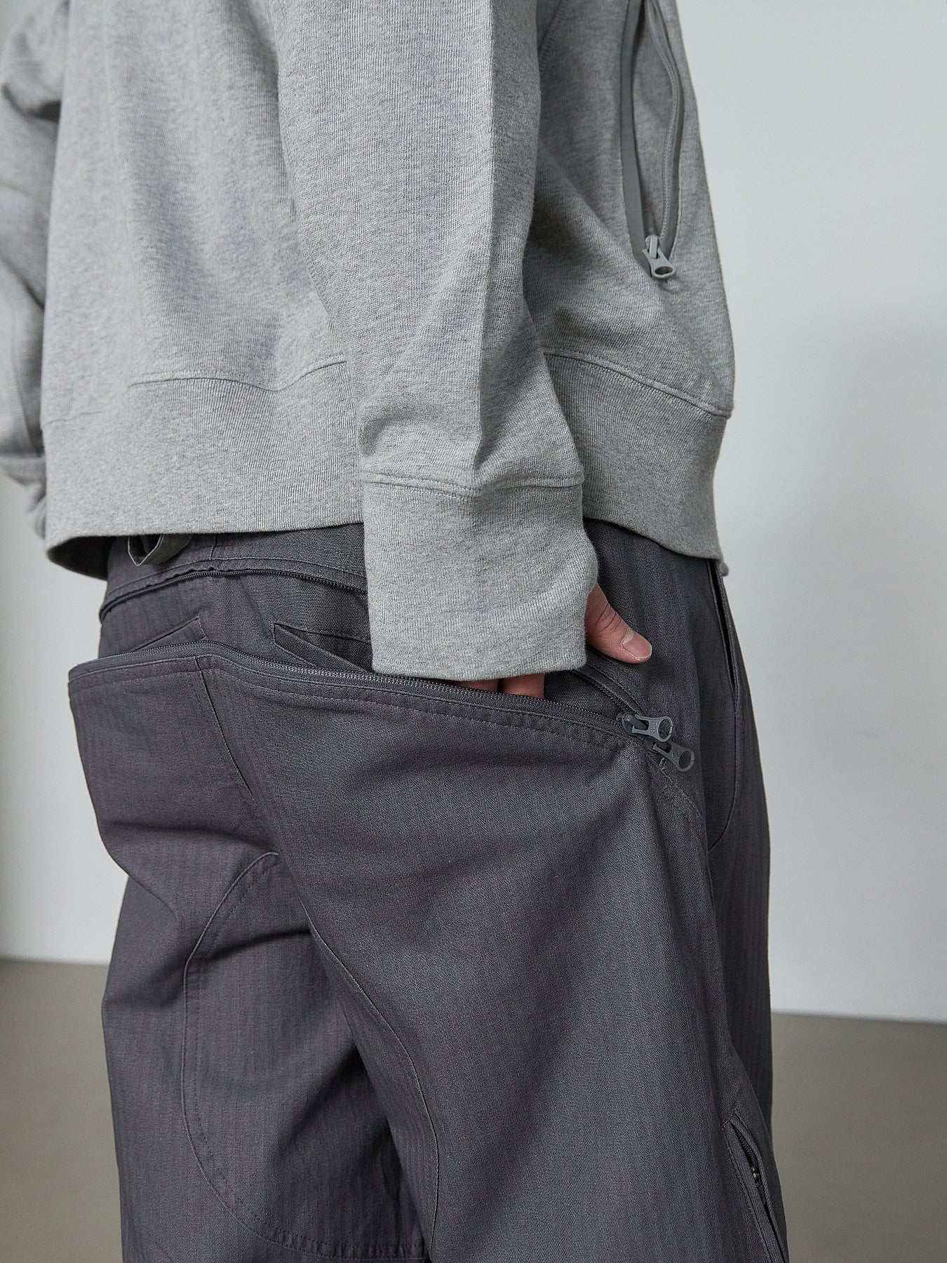 San San Gear - Back Pocket Pants (Blue Charcoal) product image 4 | TRAB K-Fashion Australia
