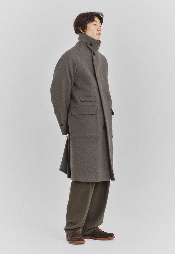 Art if acts - Balmacaan Coat (Twill Brown) product image 3 | TRAB K-Fashion Australia