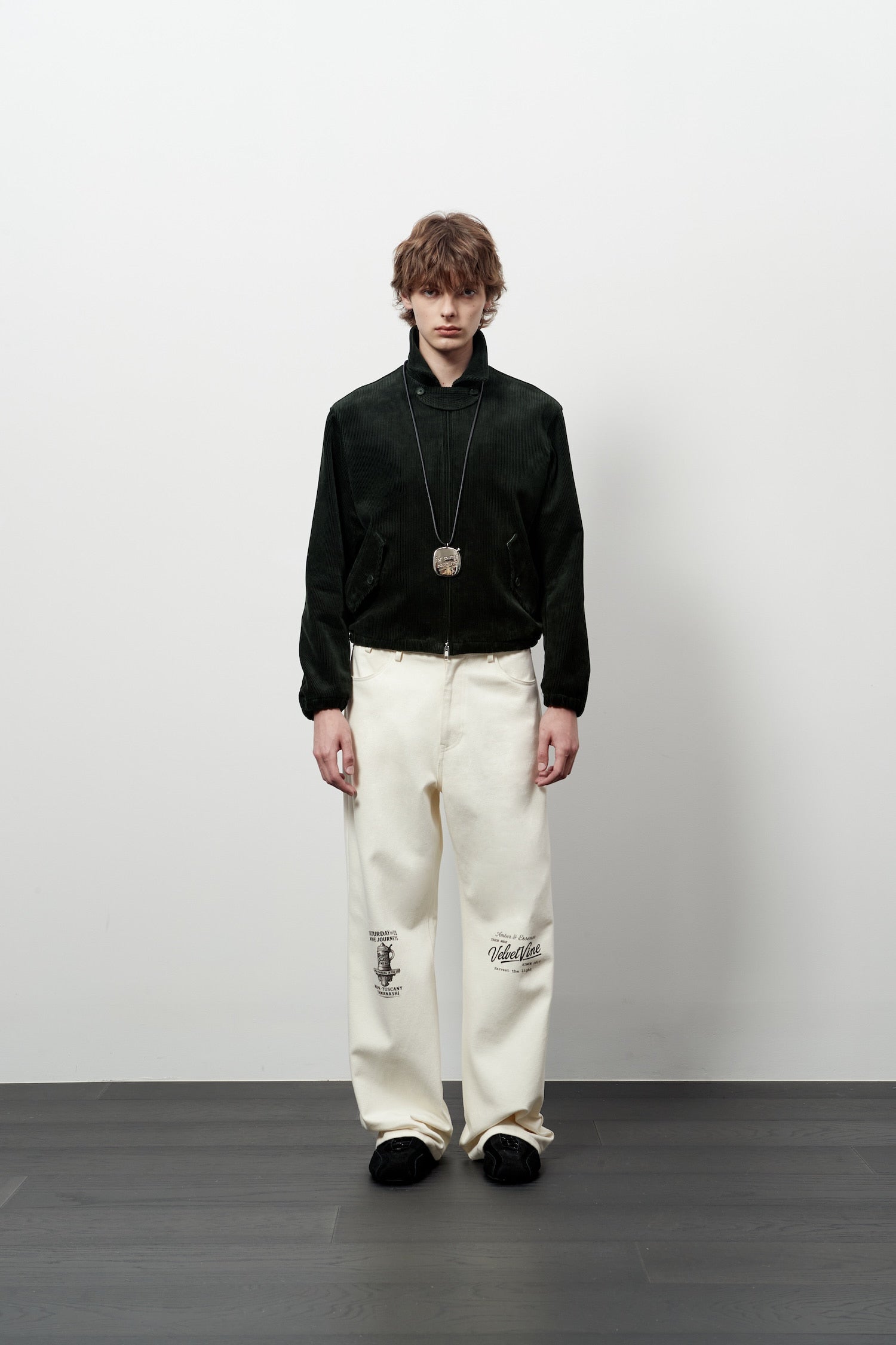 STU - Strap Corduroy Jacket (Black) product image 1 | TRAB K-Fashion Australia