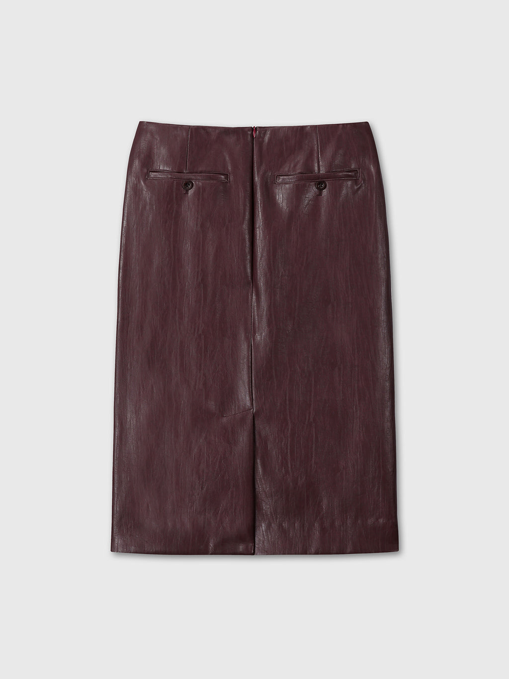 Tonywack - Faux Leather Midi Skirt (Dark Burgundy) product image 10 | TRAB K-Fashion Australia