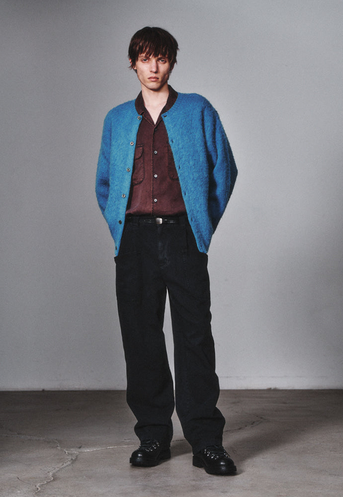 Art if acts - Mohair Round Neck Cardigan (Dark Blue) product image 4 | TRAB K-Fashion Australia