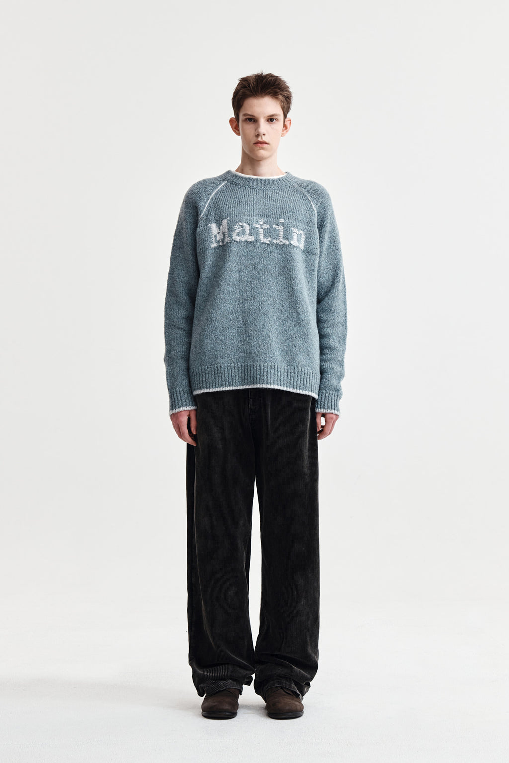 Matin Kim - Wased Corduroy Pants (Charcoal) product image 1 | TRAB K-Fashion Australia