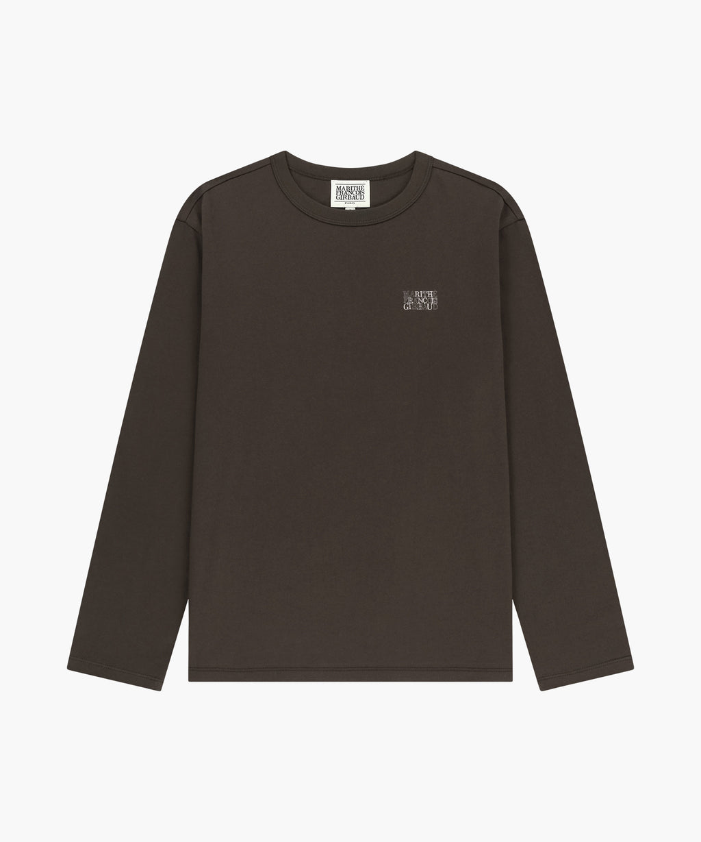 Marithe & Francois Girbaud - Back Graphic Long Sleeve Tee (Brown) product image 2 | TRAB K-Fashion Australia