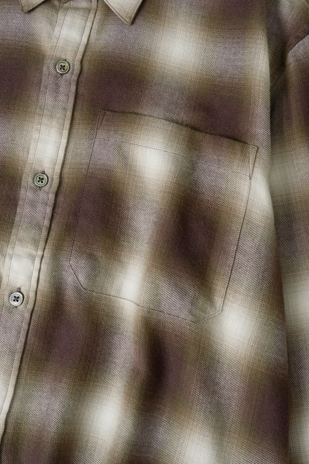 Hatchingroom - Regular Shirt Ombre Check (Khaki/Brown) product image 5 | TRAB K-Fashion Australia