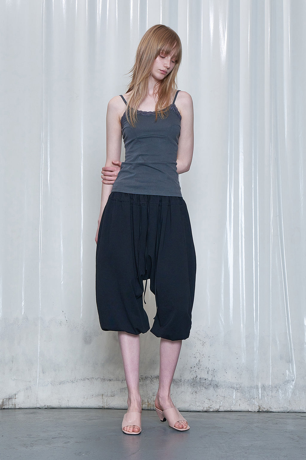 Deinet - Lace Curve Cami Top (Charcoal) product image 4 | TRAB K-Fashion Australia
