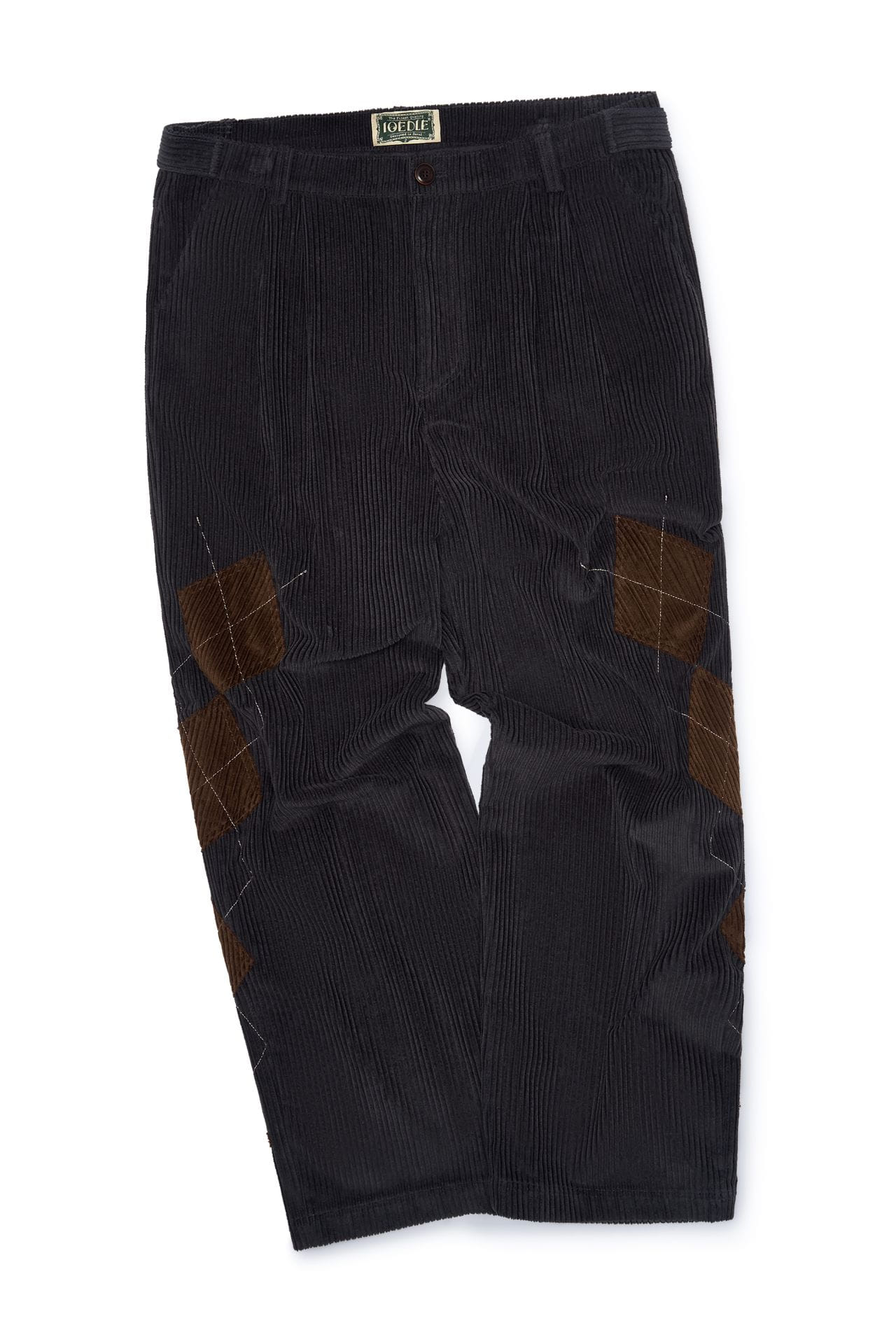 Ioedle - Argyle Kite Stem Corduroy Pants (Charcoal) product image 1 | TRAB K-Fashion Australia