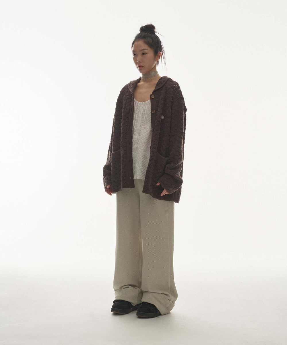 Coyseio - Ribbed Band Pants (Beige) product image 9 | TRAB K-Fashion Australia